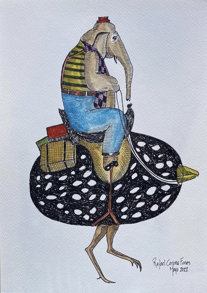 DIBUJO A LA TINTA RAFAEL CORONA 2