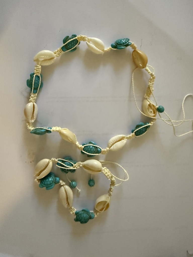 Collar y pulsera de tortuga